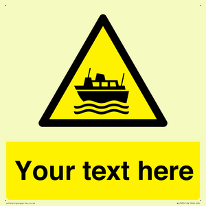 Custom warning ferries crossing vessels